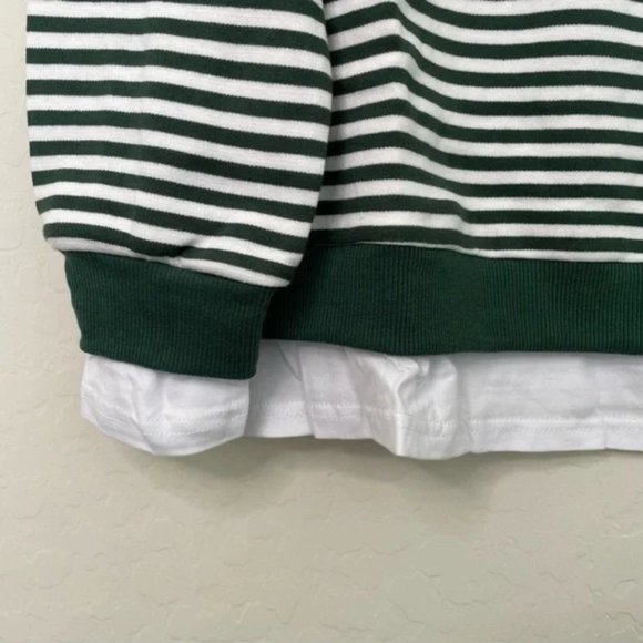 NWOT CALI BE Faux Layered Stripe Sweater, Size Small - Picture 4 of 6